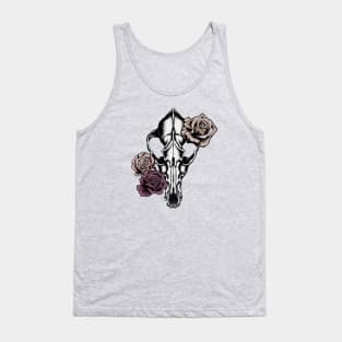 Coyote Skull and Roses Tank Top